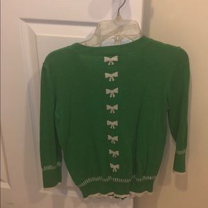 Topshop Petite green sweater with white bows!